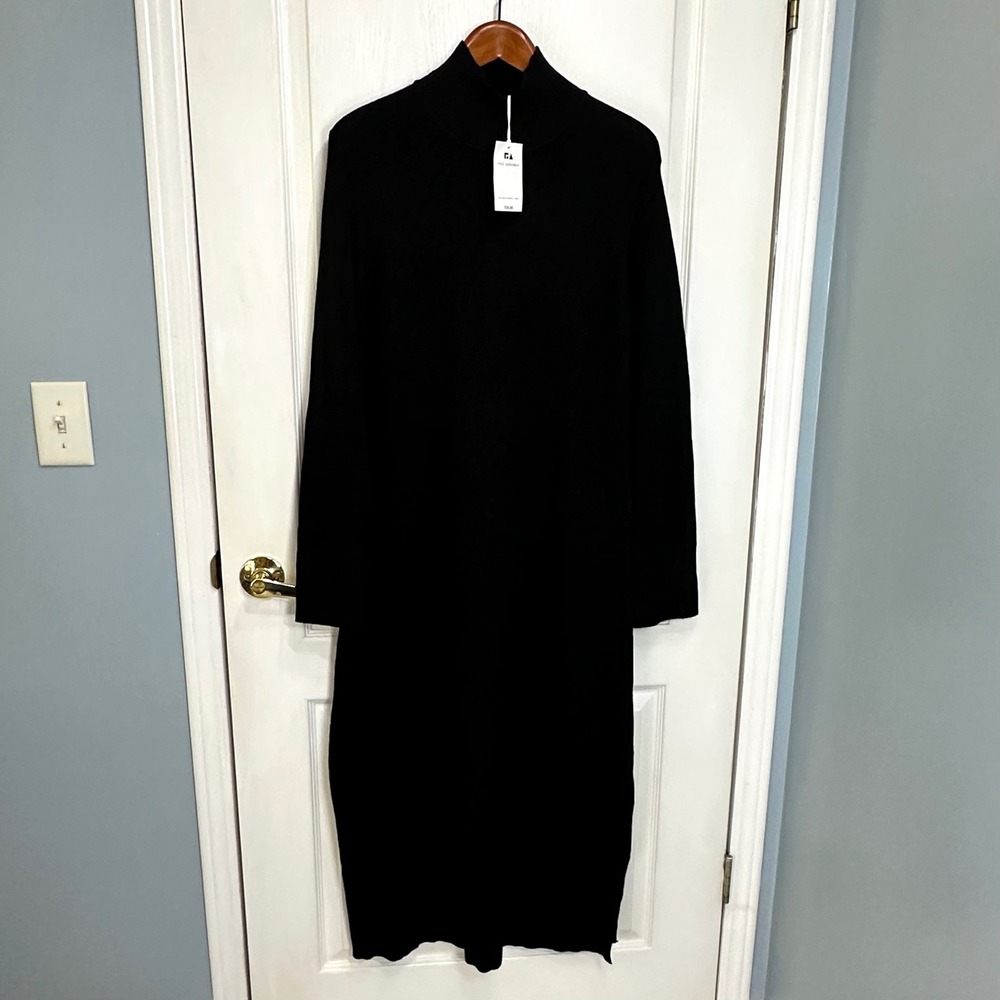 Free Assembly Women Black Mock Neck Sweater Dress XL FAWSW00273FA23L - Picture 8 of 9